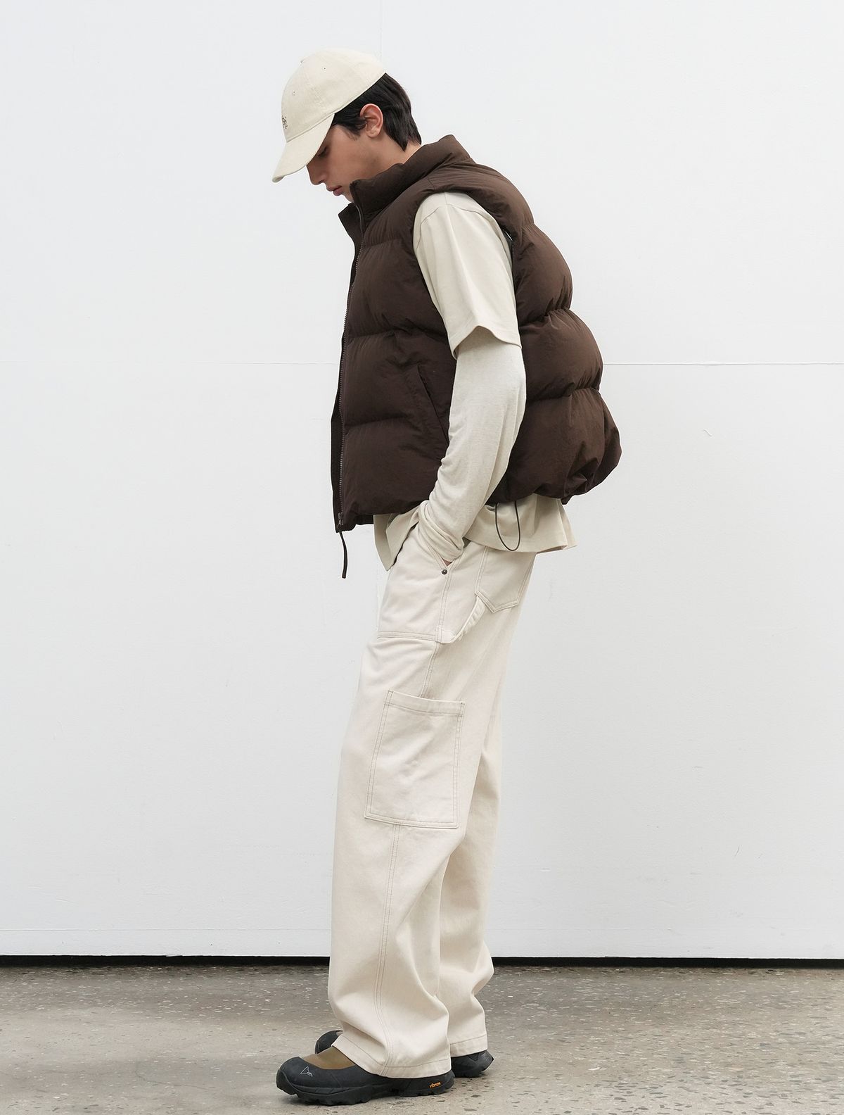 제너럴아이디어(GENERALIDEA) UNISEX 나일론 패딩 베스트 [BROWN] / SBE3U08009