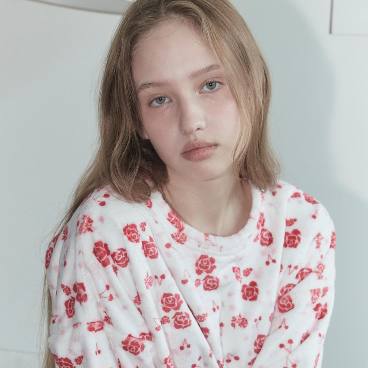 뮤즈무드(MUSEMOOD) rose cherry winter pajama (수면잠옷)