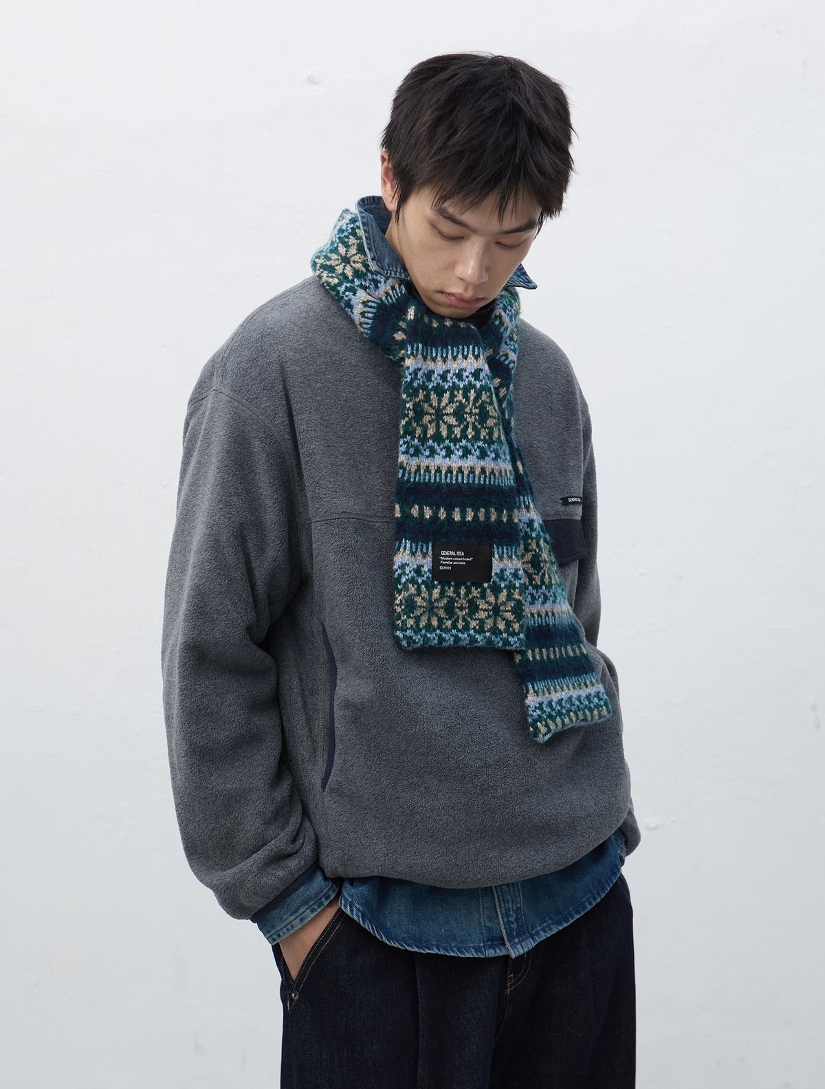 제너럴아이디어(GENERALIDEA) UNISEX 페어아일 머플러 [3COL] / SBE4U96010
