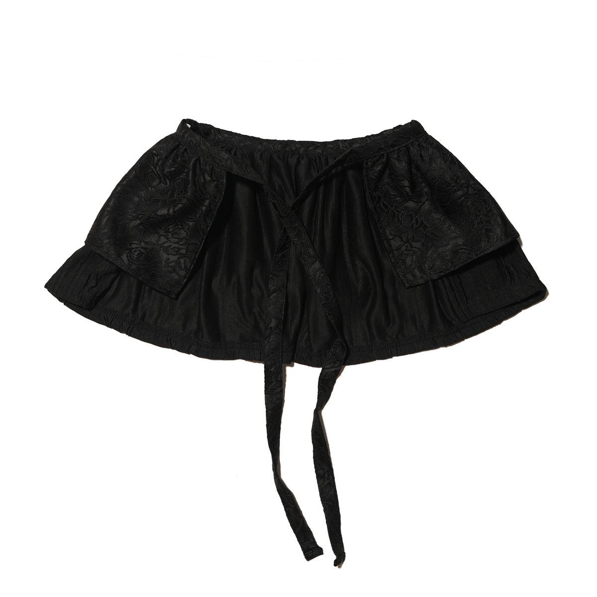 테레루(TERERU) Short Layered Skirt Black