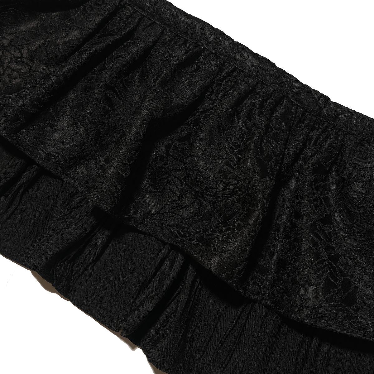 테레루(TERERU) Short Layered Skirt Black