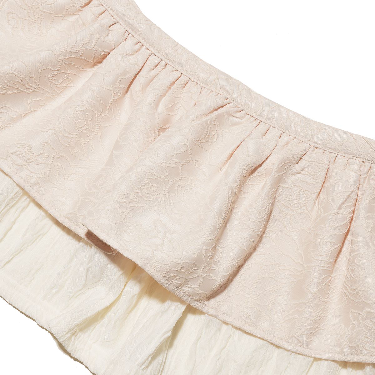 테레루(TERERU) Short Layered Skirt Ivory