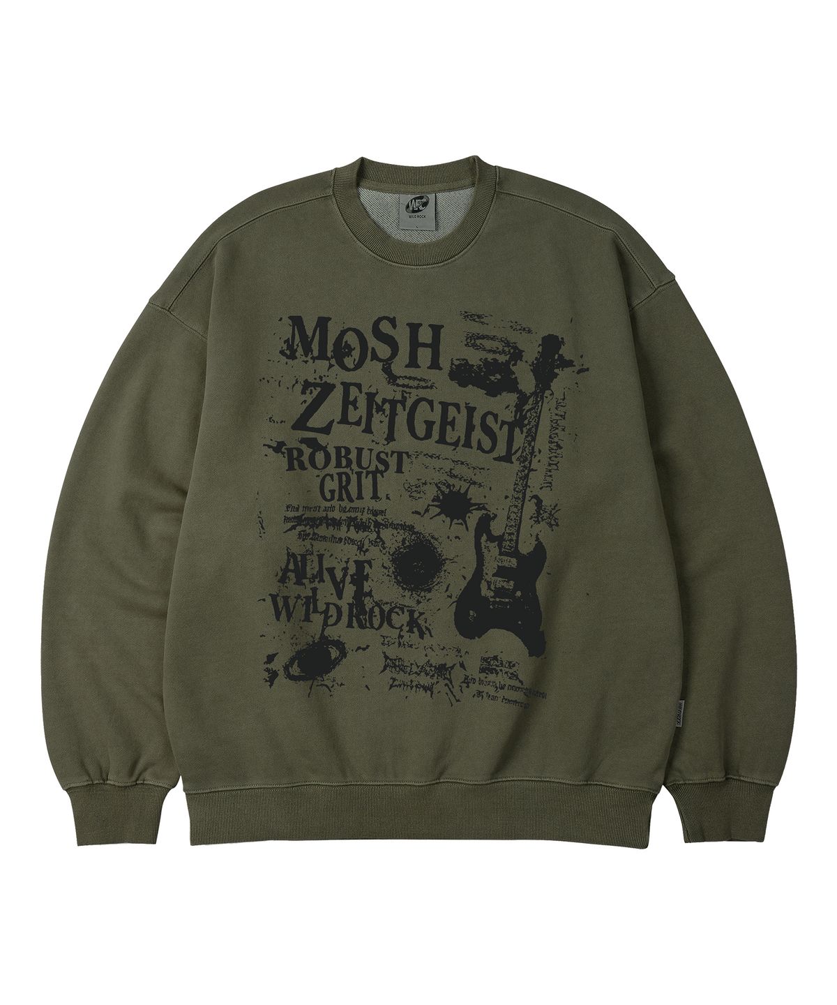 와일드락(WILDROCK) Wild MOSH 피그먼트 오버핏 맨투맨_5 COL