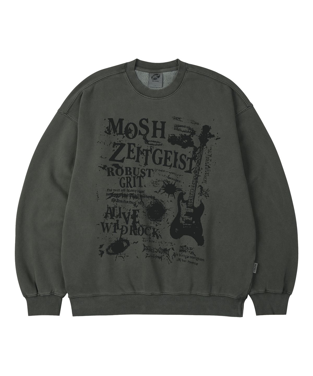 와일드락(WILDROCK) Wild MOSH 피그먼트 오버핏 맨투맨_5 COL