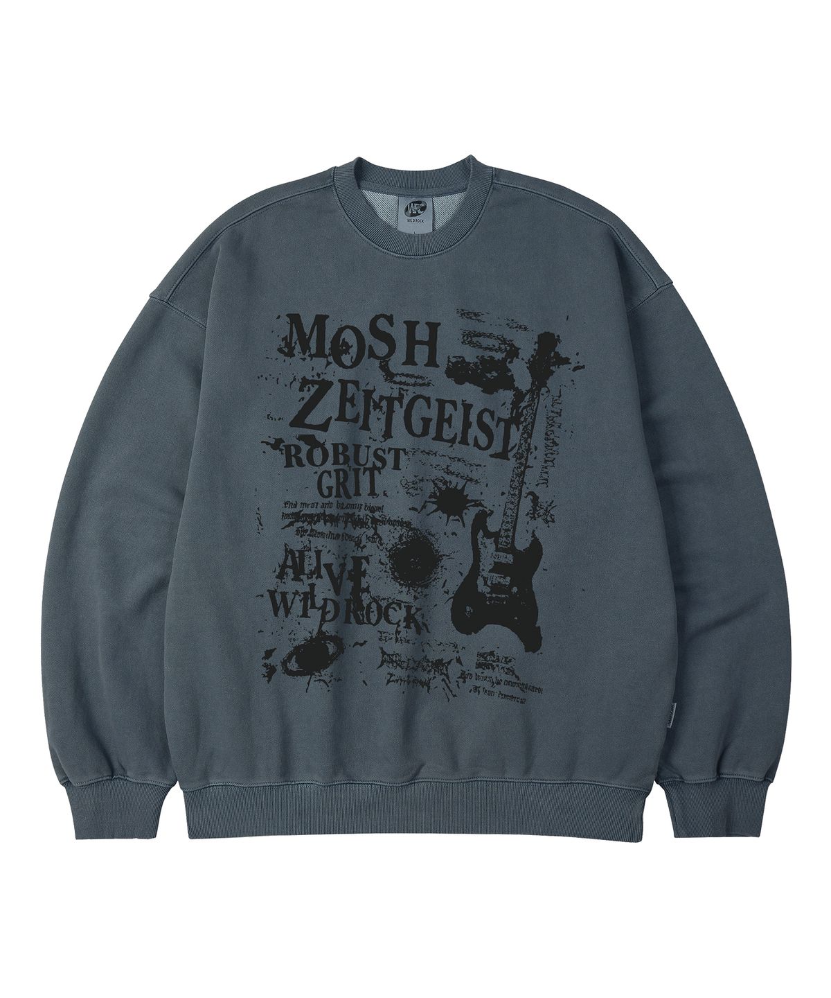 와일드락(WILDROCK) Wild MOSH 피그먼트 오버핏 맨투맨_5 COL