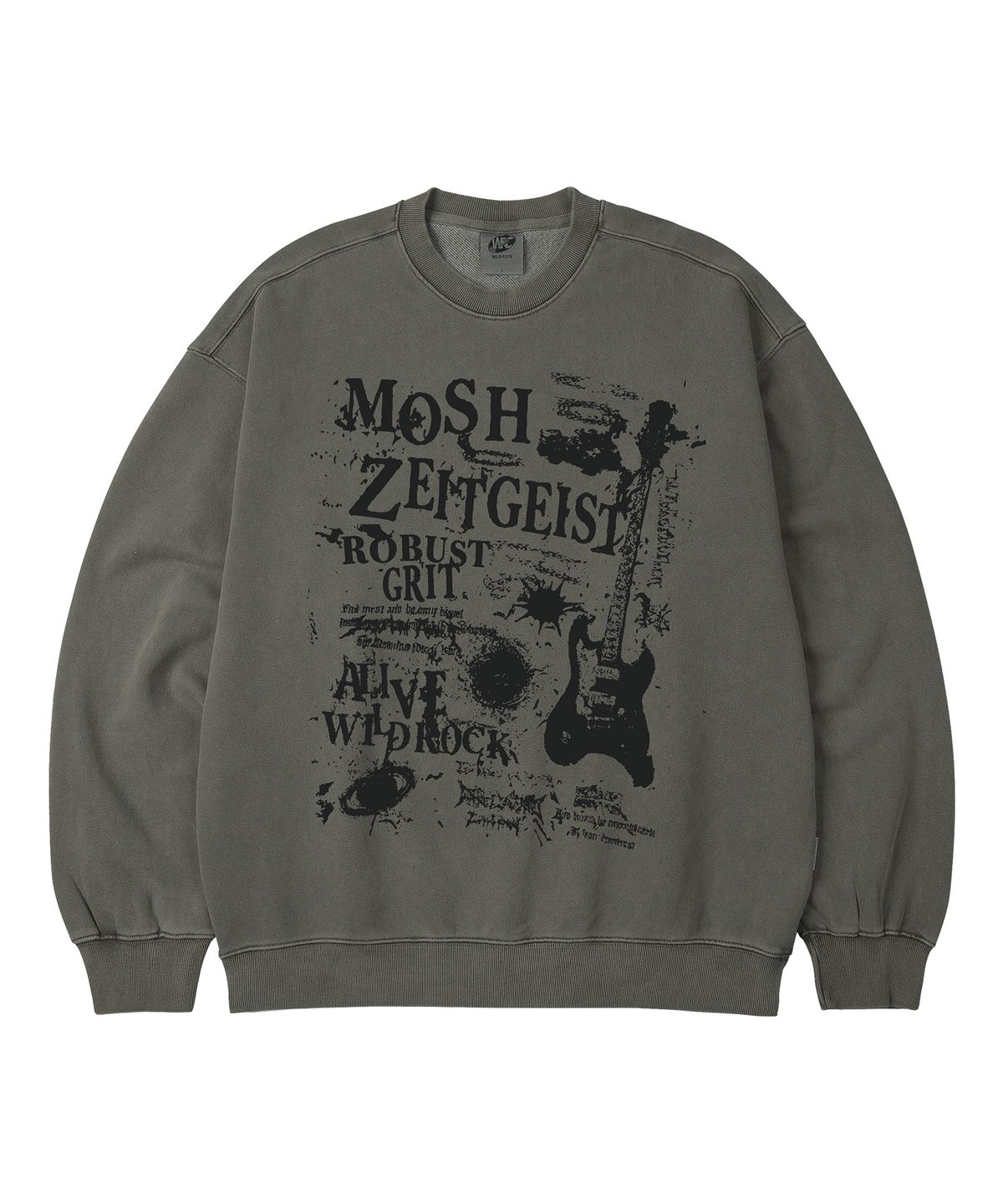와일드락(WILDROCK) Wild MOSH 피그먼트 오버핏 맨투맨_5 COL