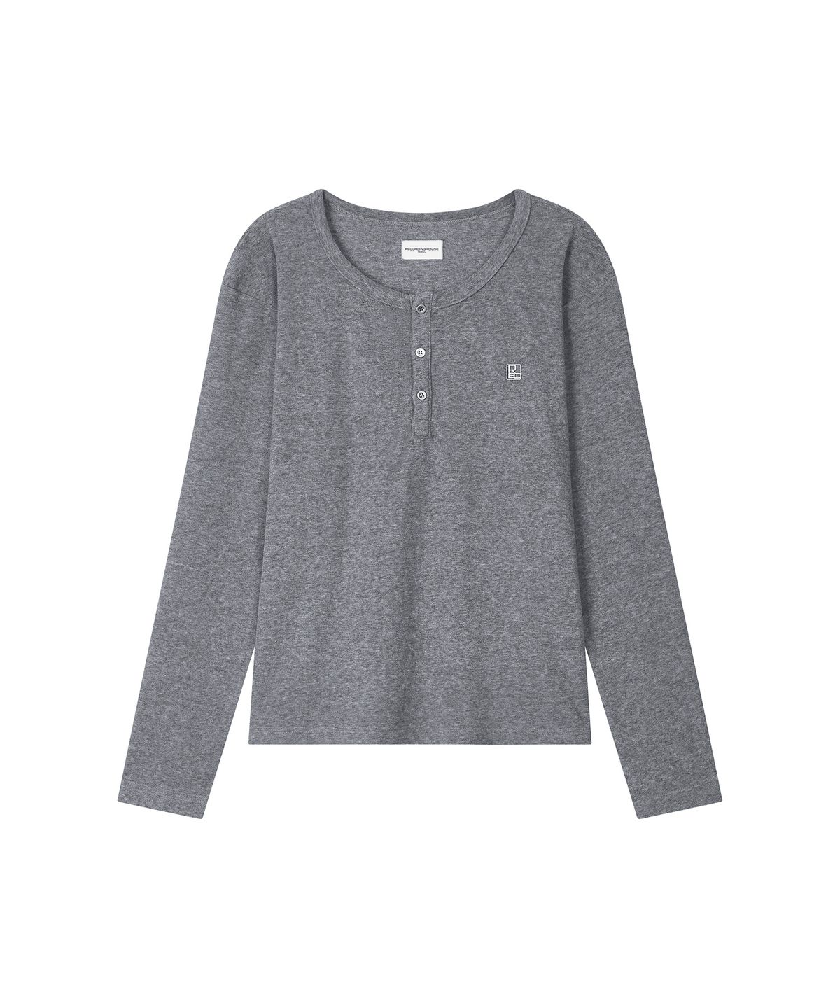 레코딩하우스(RECORDINGHOUSE) REC TERRY HENLEY-NECK [GREY]