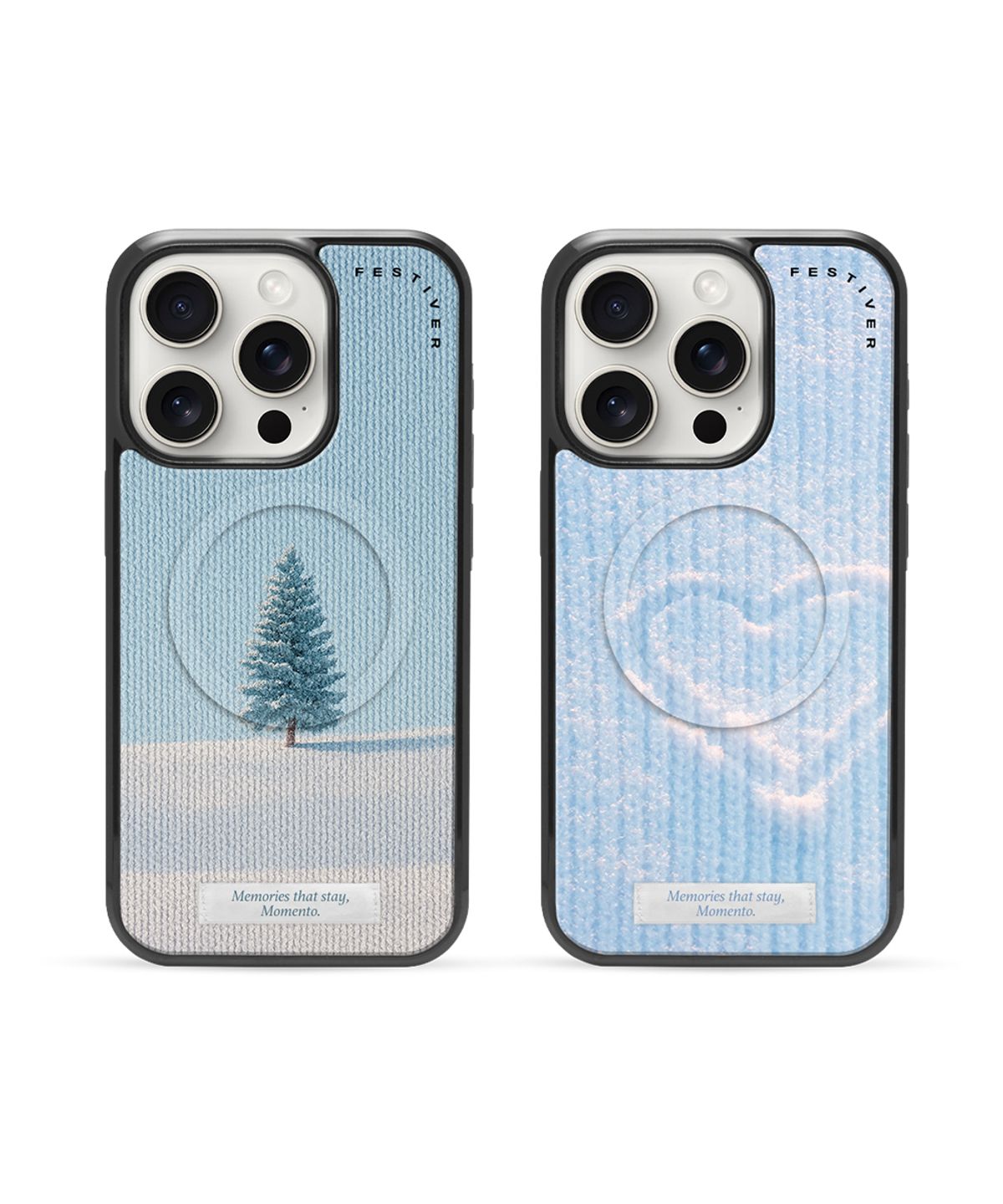 페스티버(FESTIVER) (MagSafe) Momento Glass bumper case_Snow Light Blue