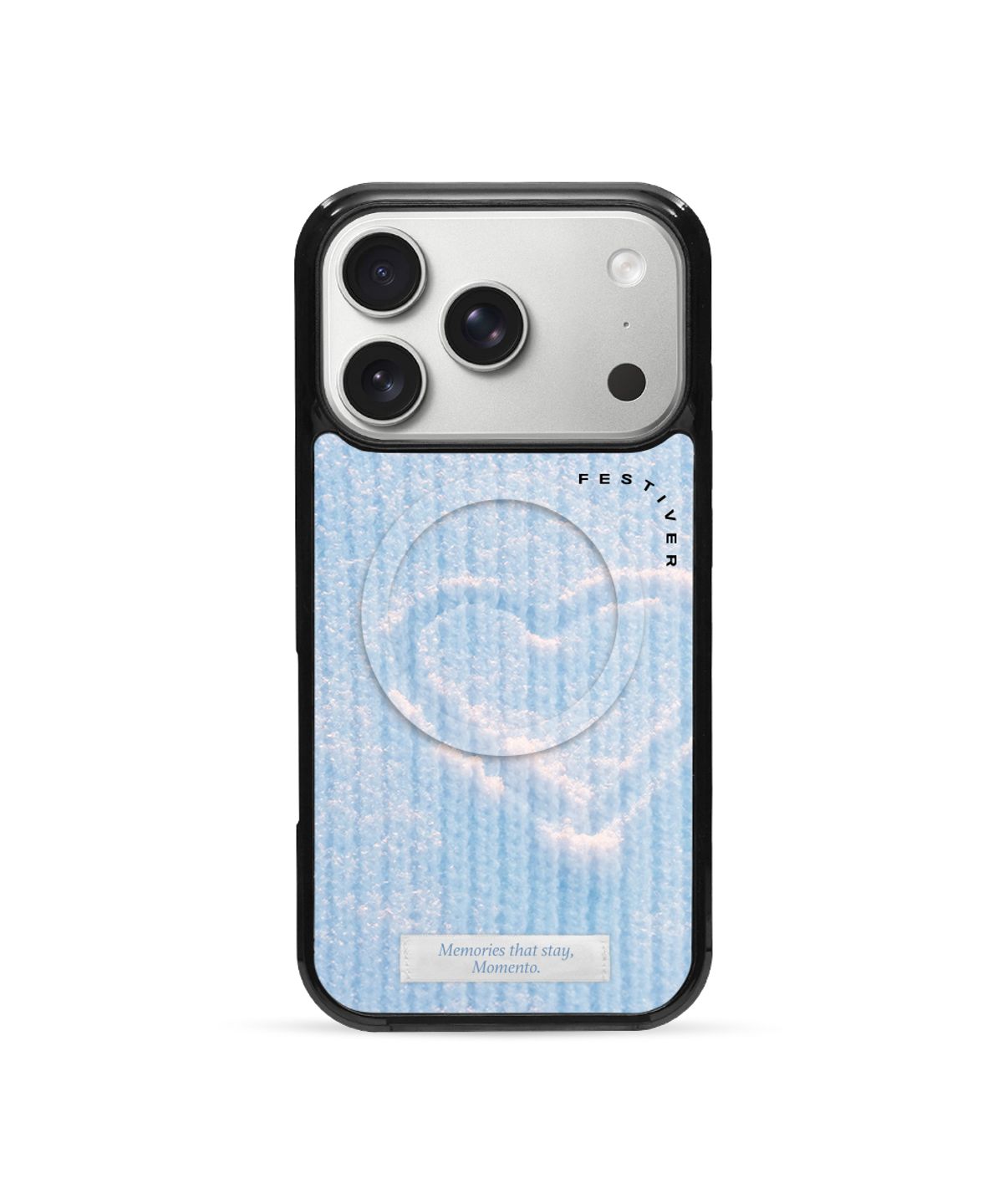 페스티버(FESTIVER) (MagSafe) Momento Glass bumper case_Snow Light Blue