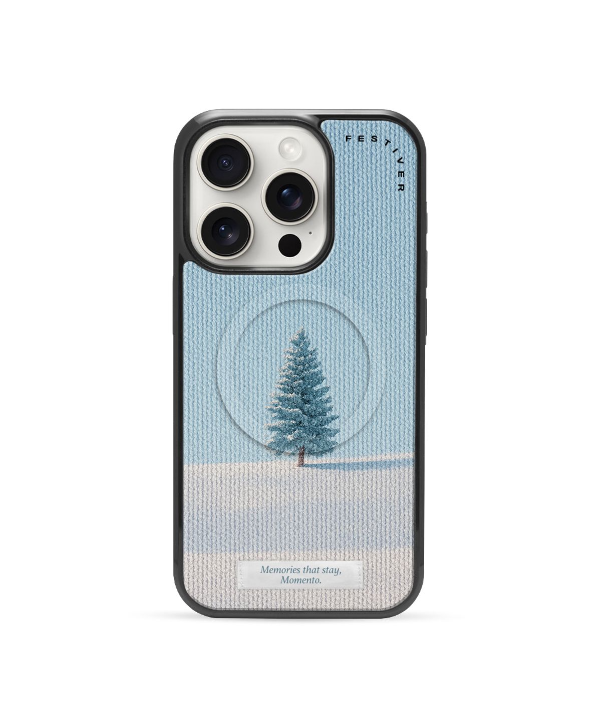 페스티버(FESTIVER) (MagSafe) Momento Glass bumper case_Snow Light Blue