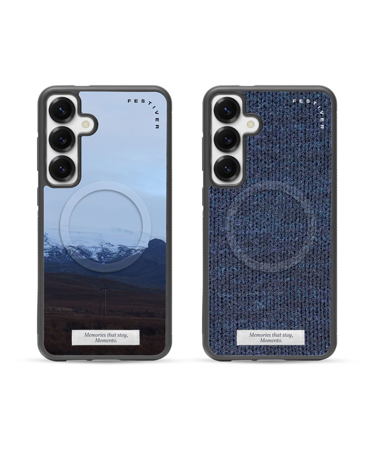 페스티버(FESTIVER) (MagSafe) Momento Glass bumper case_Deep Blue