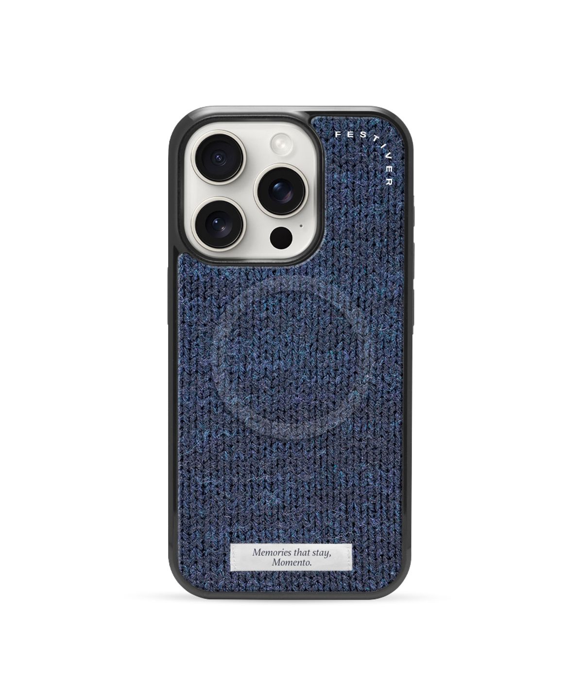 페스티버(FESTIVER) (MagSafe) Momento Glass bumper case_Deep Blue