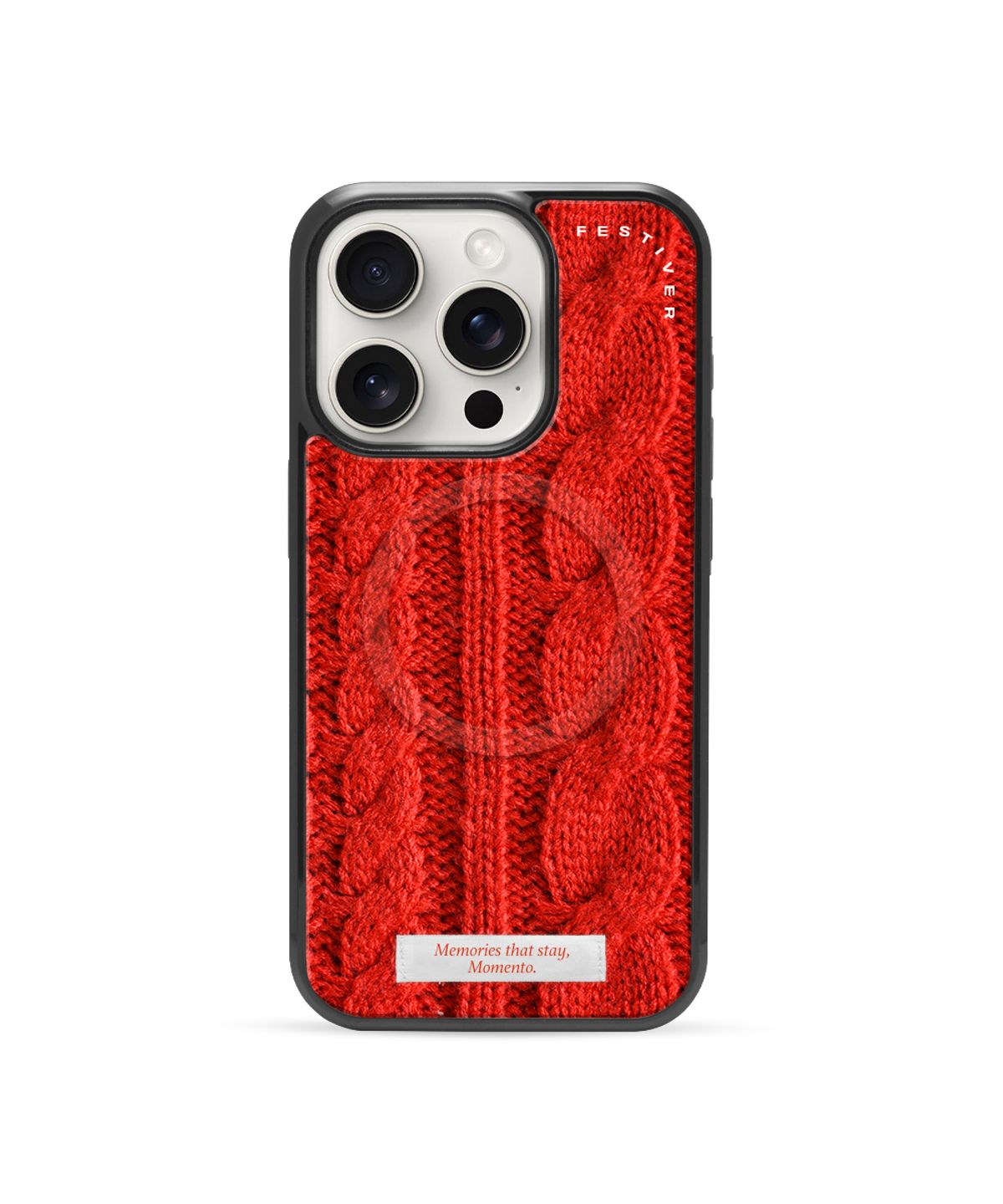 페스티버(FESTIVER) (MagSafe) Momento Glass bumper case_Red