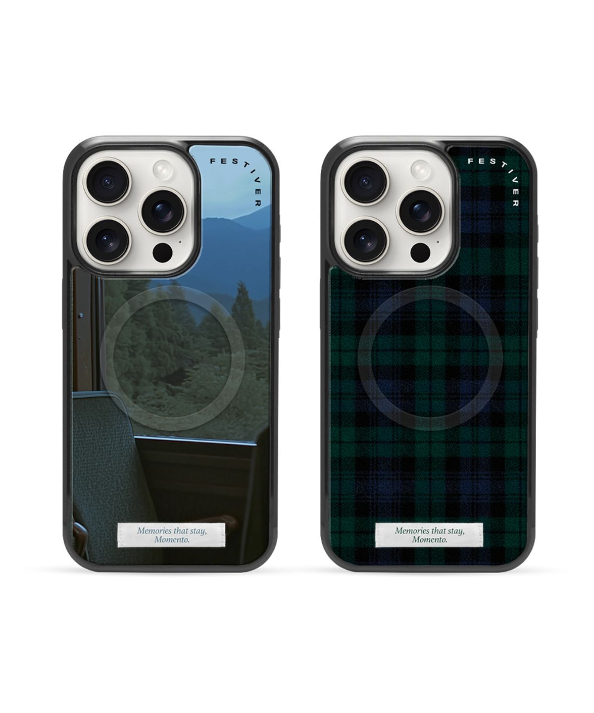 페스티버(FESTIVER) (MagSafe) Momento Glass bumper case_Midnight Green