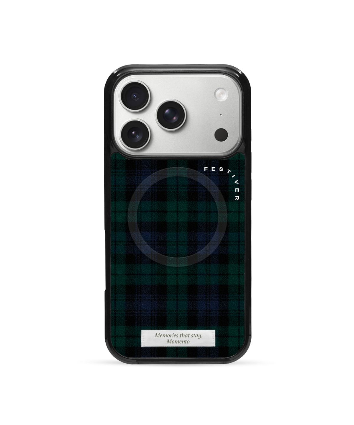 페스티버(FESTIVER) (MagSafe) Momento Glass bumper case_Midnight Green