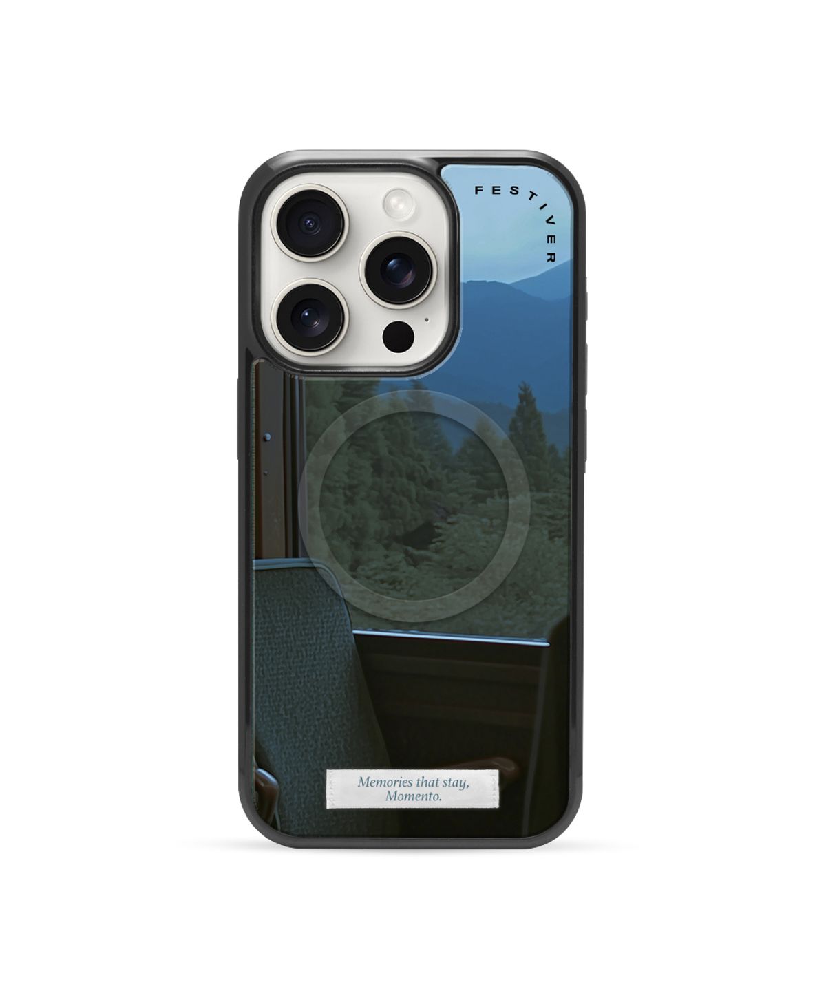 페스티버(FESTIVER) (MagSafe) Momento Glass bumper case_Midnight Green