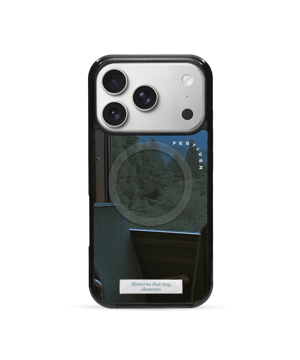 페스티버(FESTIVER) (MagSafe) Momento Glass bumper case_Midnight Green
