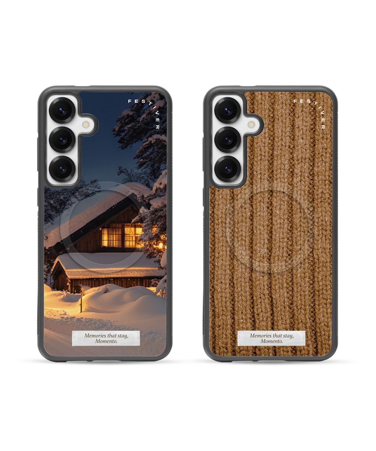 페스티버(FESTIVER) (MagSafe) Momento Glass bumper case_Brown