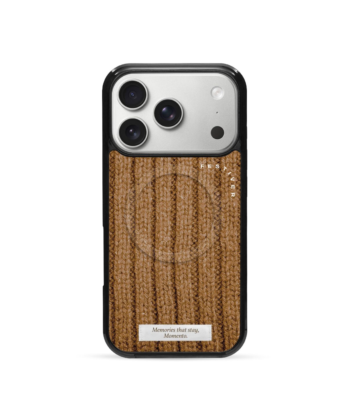 페스티버(FESTIVER) (MagSafe) Momento Glass bumper case_Brown