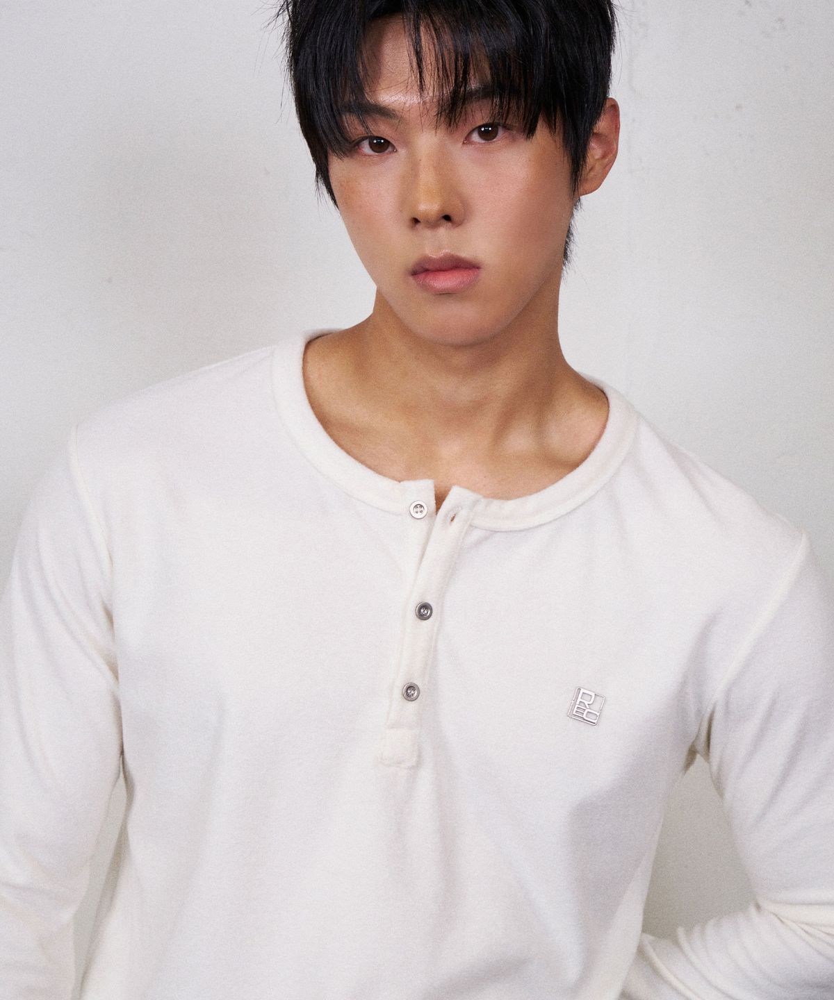 레코딩하우스(RECORDINGHOUSE) REC TERRY HENLEY-NECK [WHITE]