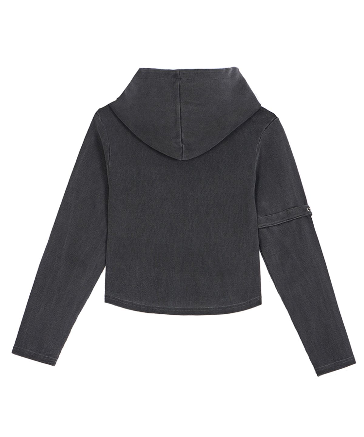 분트(VOONT) Buckle Strap Hood Long Sleeve (CHARCOAL)