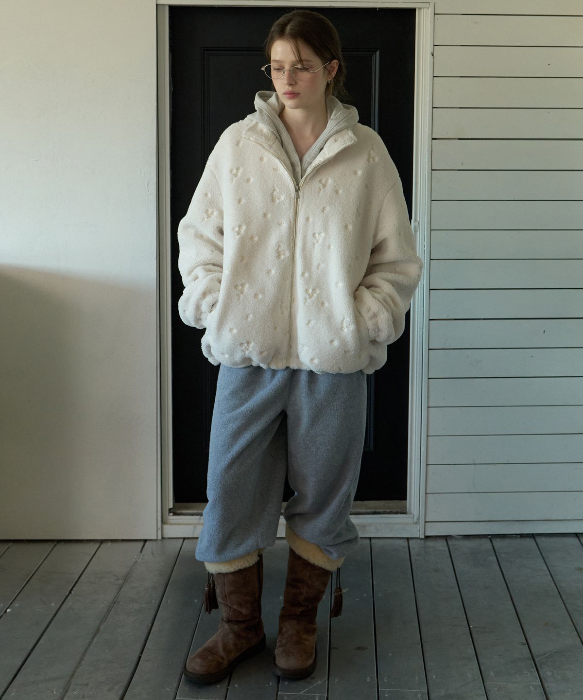 리엘(RE L) [4th] Soapy flower jumper (ivory)