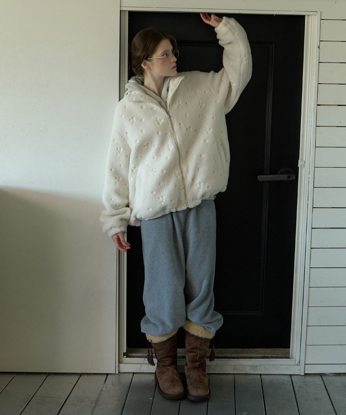 리엘(RE L) [4th] Soapy flower jumper (ivory)