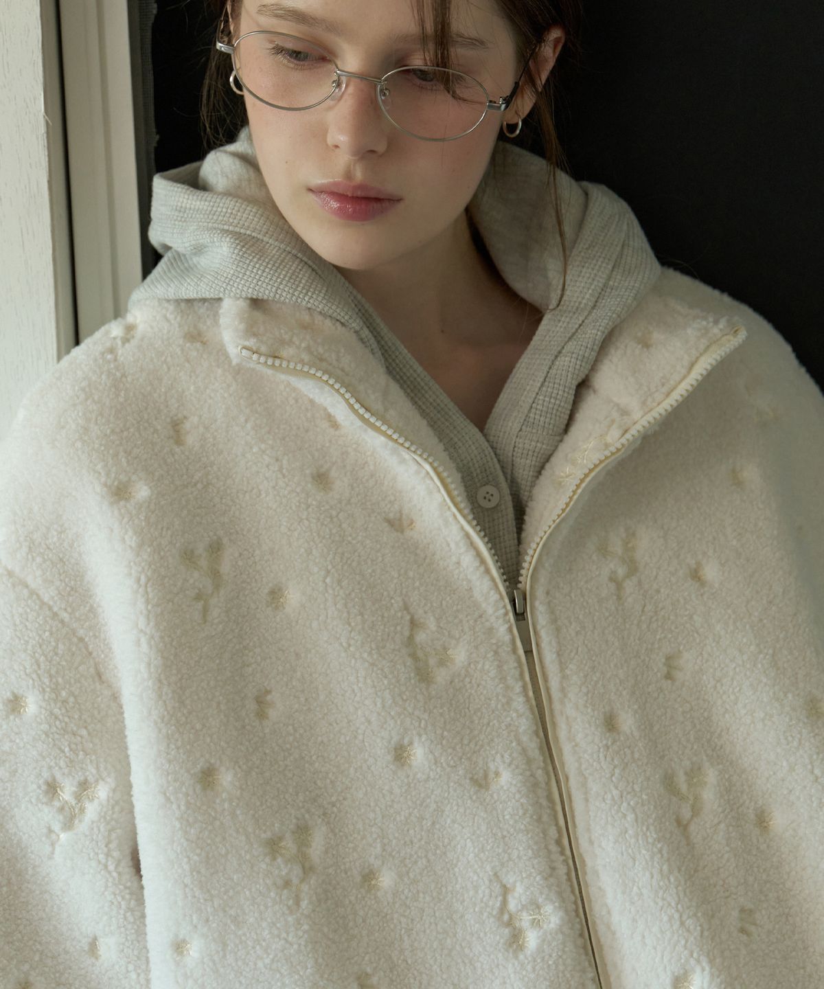 리엘(RE L) [4th] Soapy flower jumper (ivory)