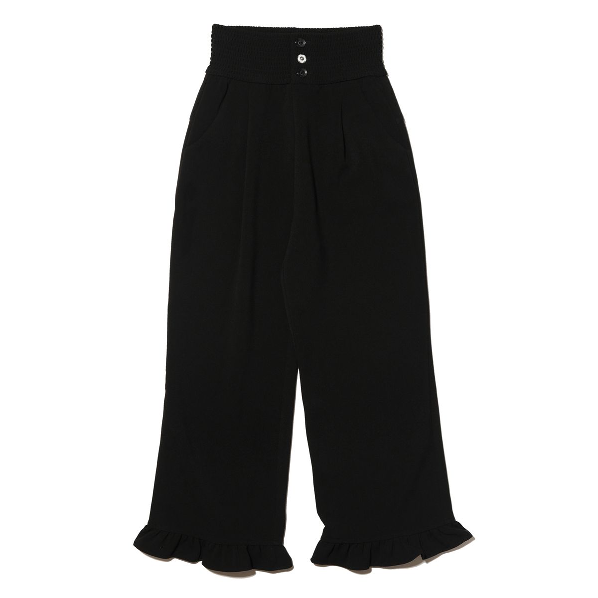 테레루(TERERU) Folding Lace-up Pants Black