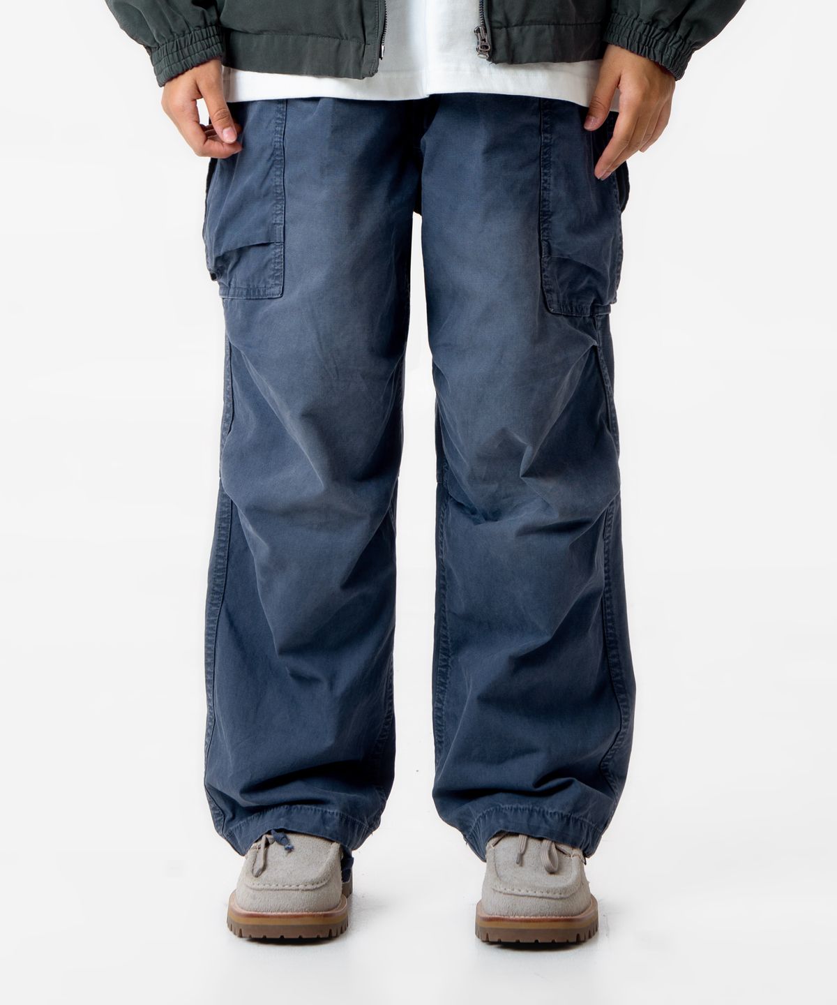 미드업데이트(MIDUPDATE) Wide Fit Washed Cargo Pants_2color