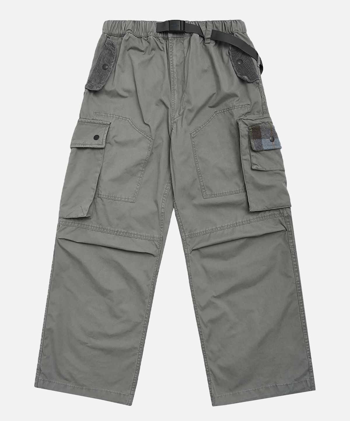 미드업데이트(MIDUPDATE) Wide Fit Webbing Belt Cargo Pants_2color