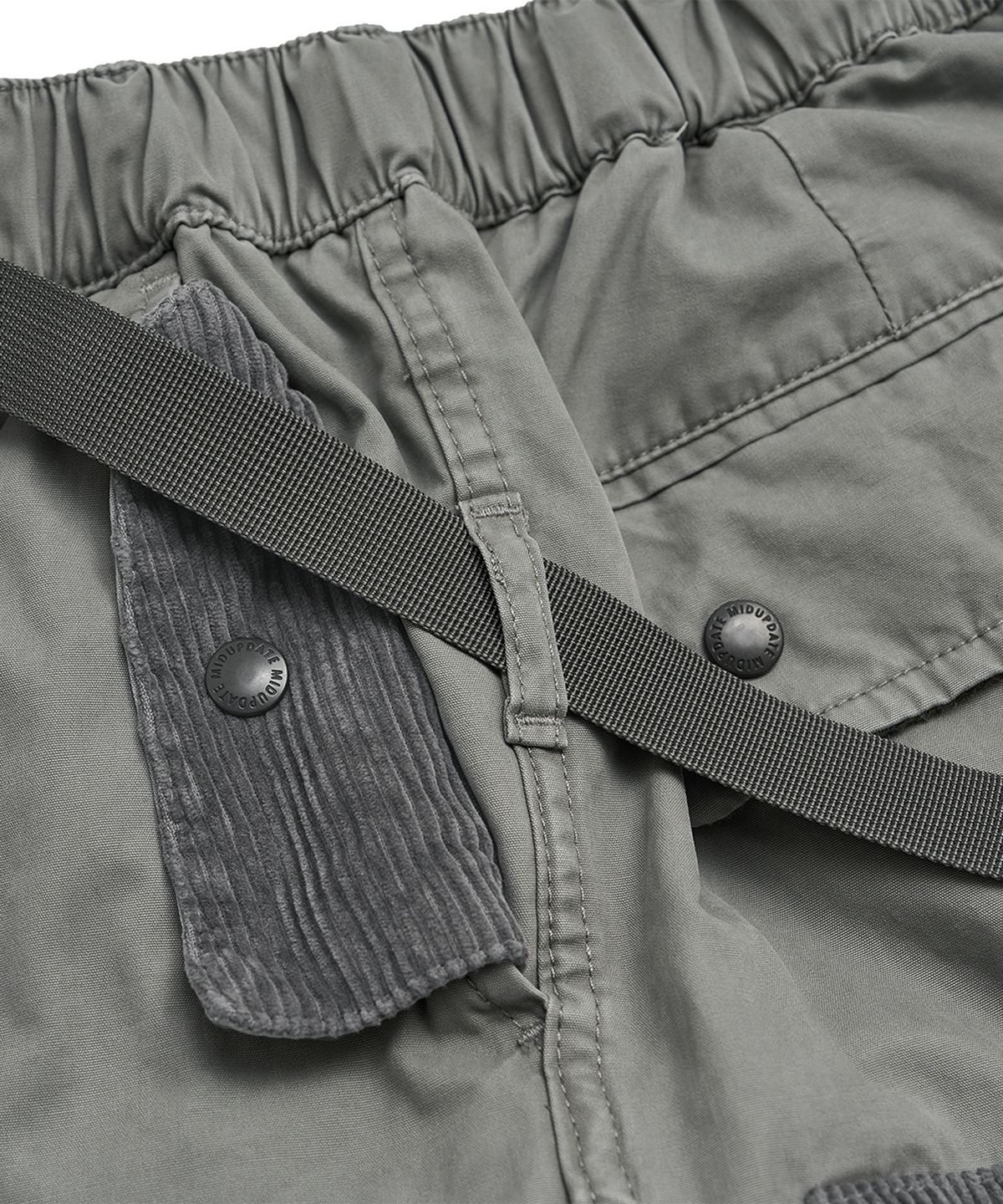 미드업데이트(MIDUPDATE) Wide Fit Webbing Belt Cargo Pants_2color