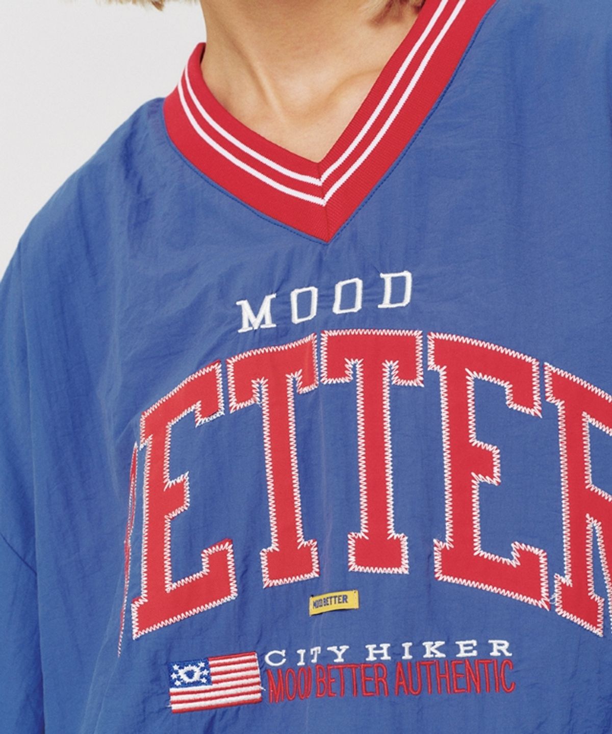 무드베러(MOODBETTER) LOGO NYLON JERSEY BLUE