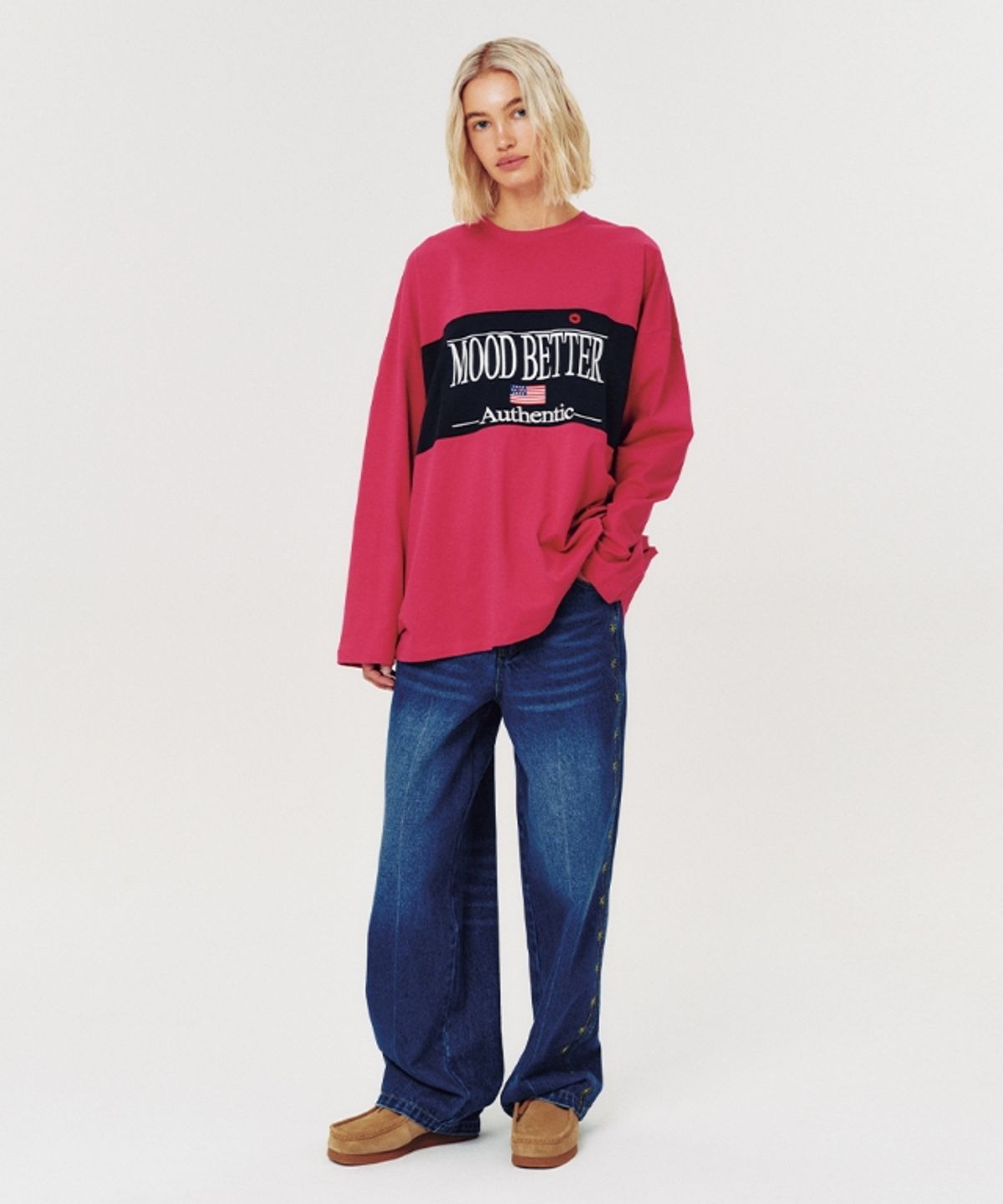 무드베러(MOODBETTER) VINTAGE AUTHENTIC LONG SLEEVE PINK