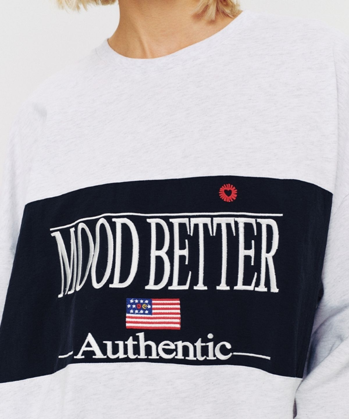 무드베러(MOODBETTER) VINTAGE AUTHENTIC LONG SLEEVE WHITE MELANGE