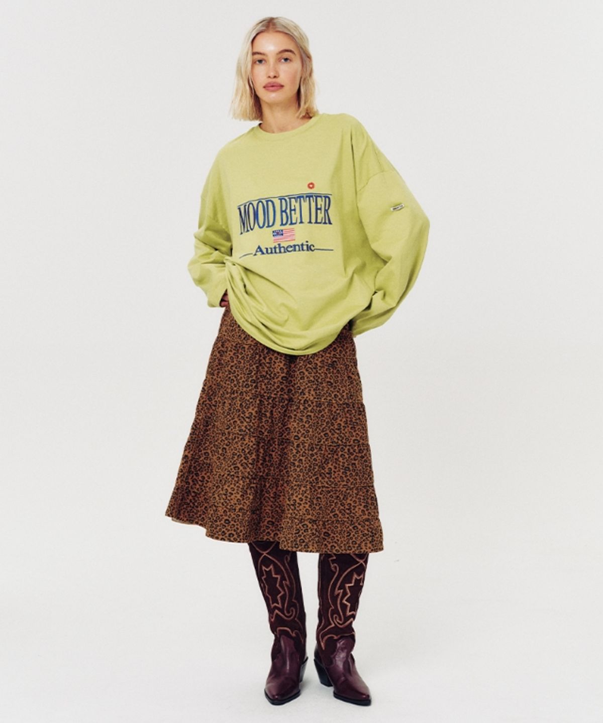 무드베러(MOODBETTER) AUTHENTIC LONG SLEEVE LIME GREEN