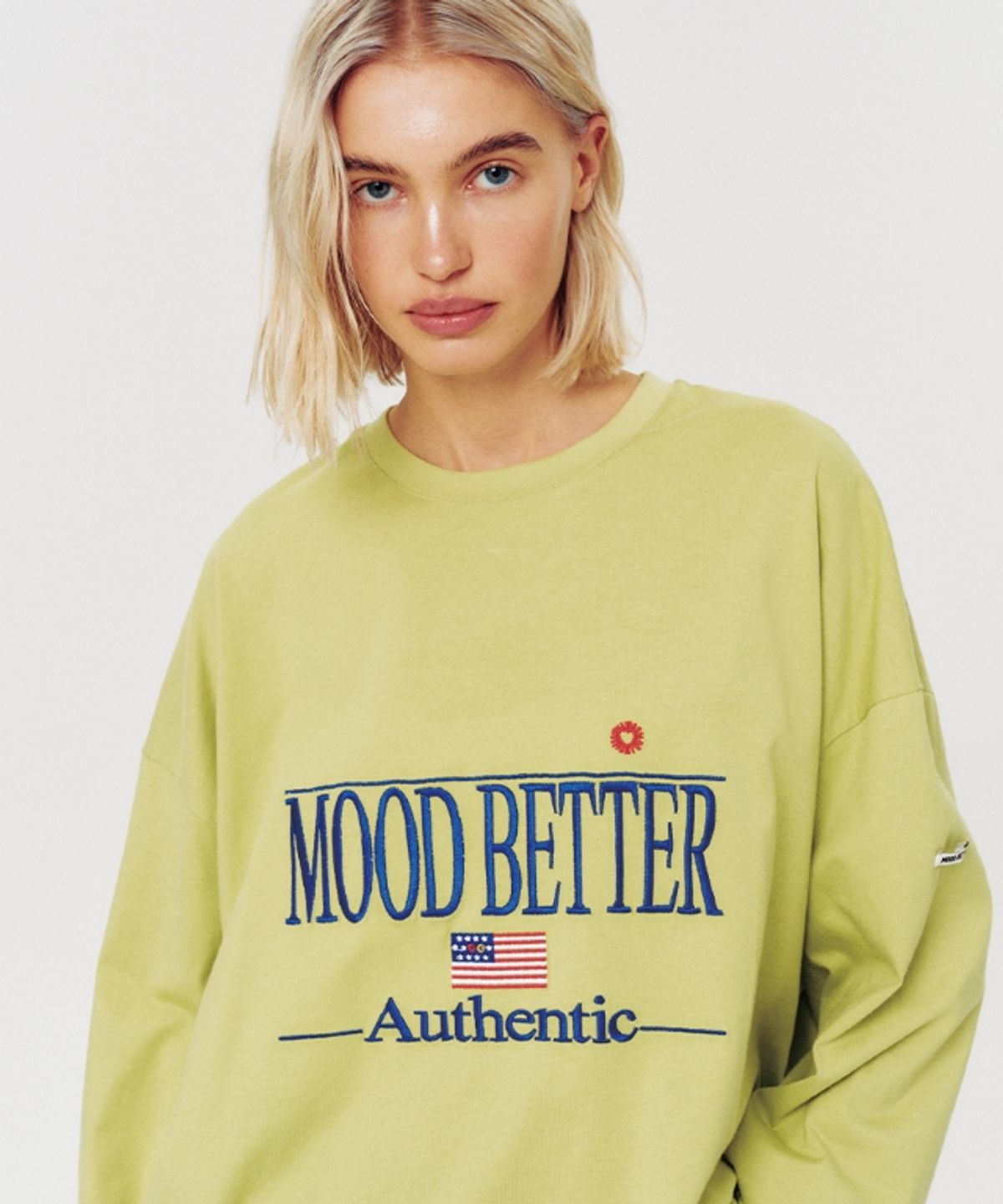 무드베러(MOODBETTER) AUTHENTIC LONG SLEEVE LIME GREEN