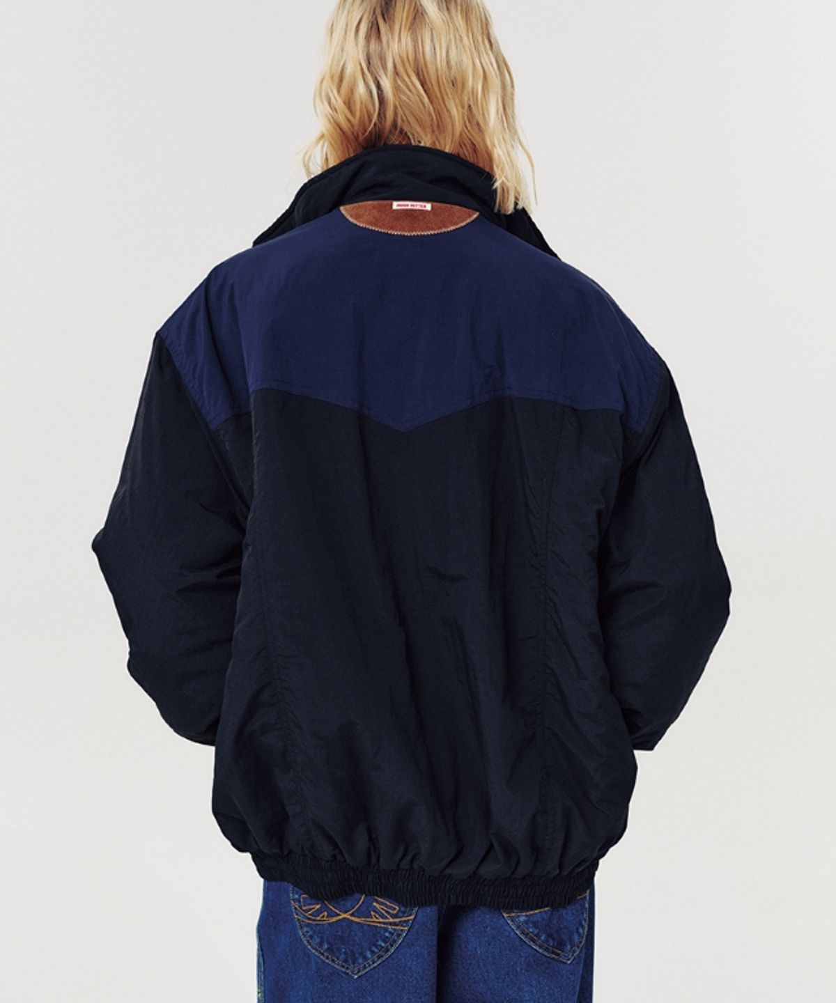 무드베러(MOODBETTER) COLOR BLOCK MOUNTAIN PADDING JUMPER BLACK
