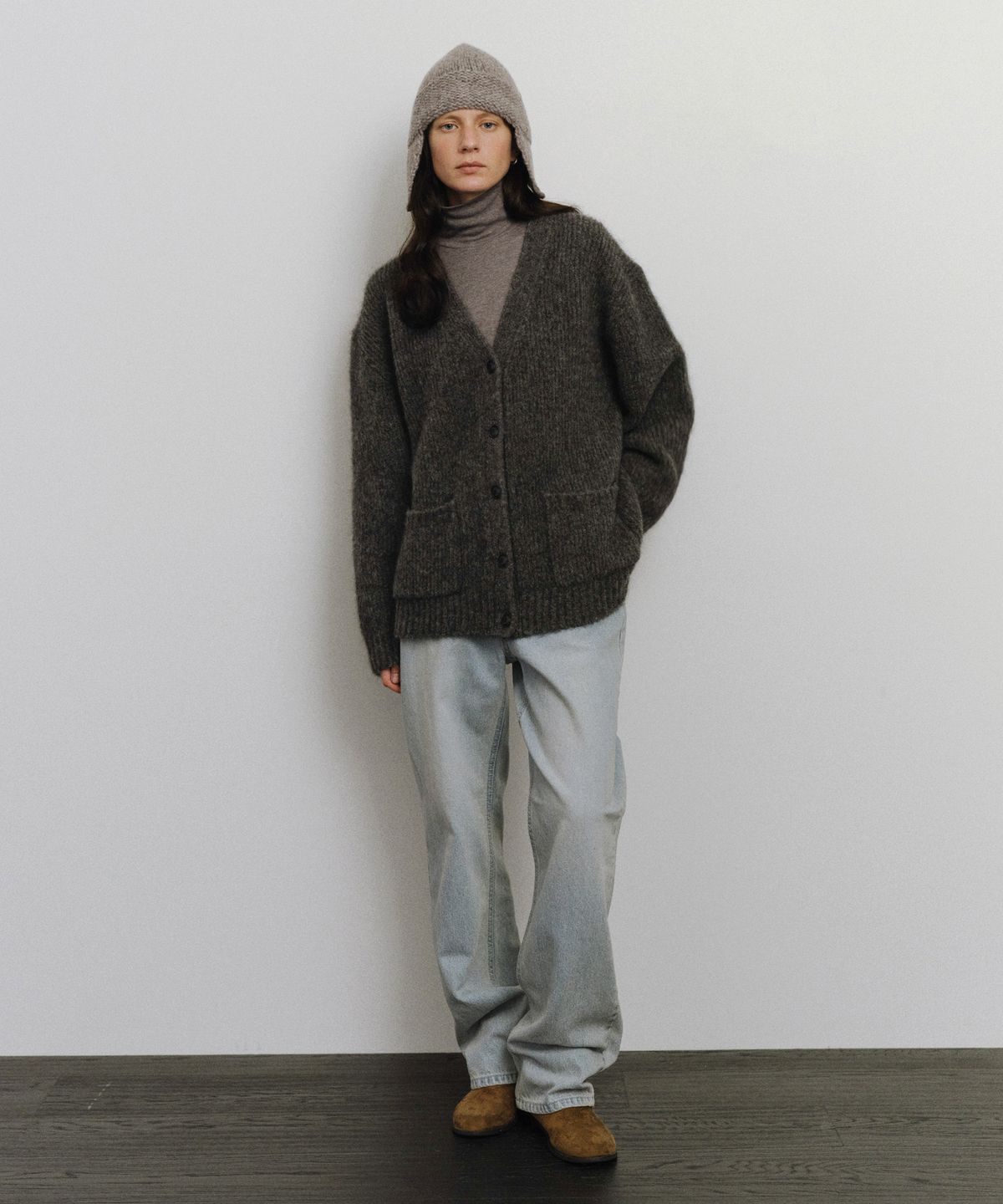 유라고(URAGO) Mohair wool boxy cardigan