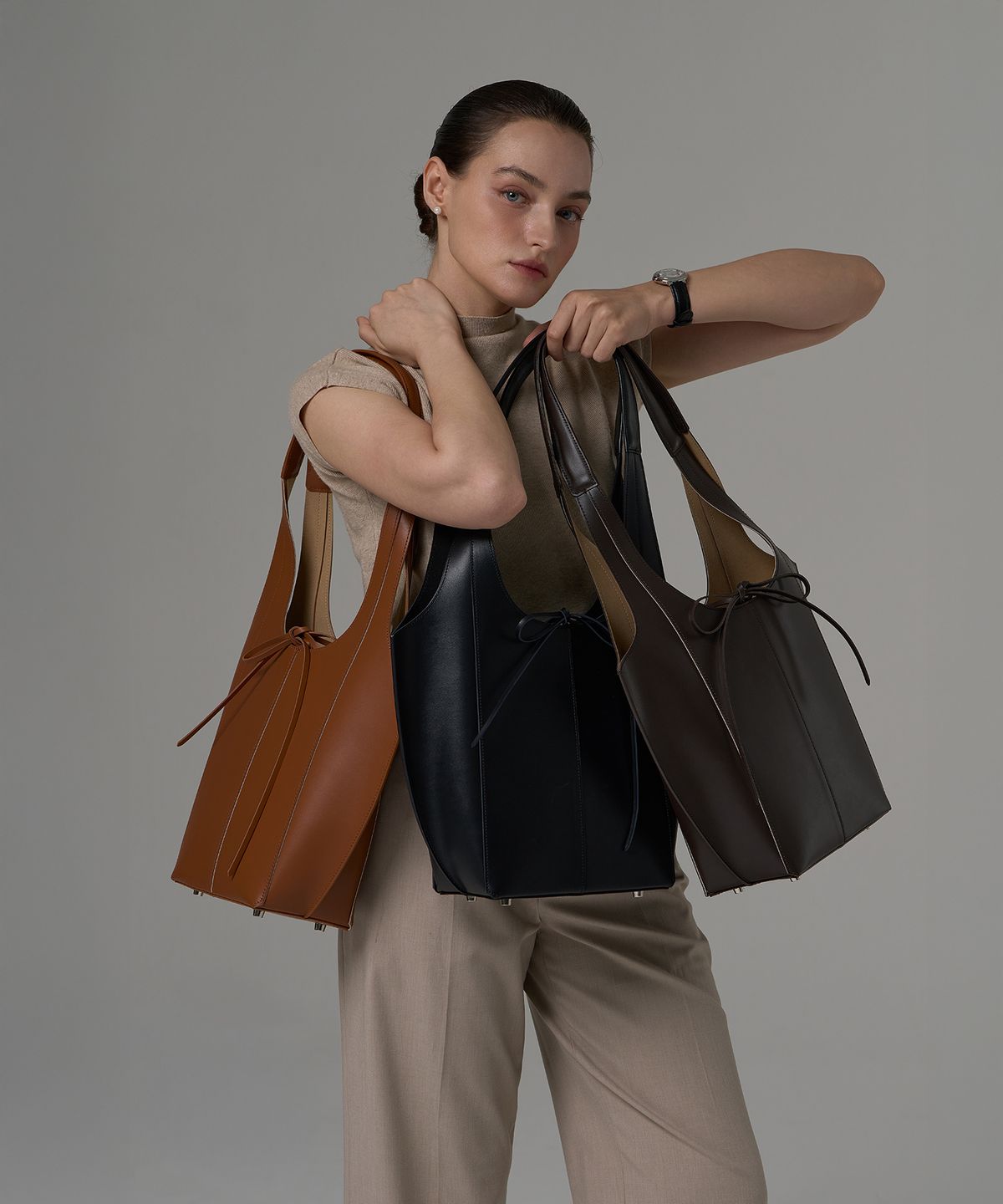 제마 에르베 르 코티디앙(ZEMA ÉLEVER LE QUOTIDIEN) Onnete Tote Bag M - Espresso Brown (오네뜨 토트백 M)