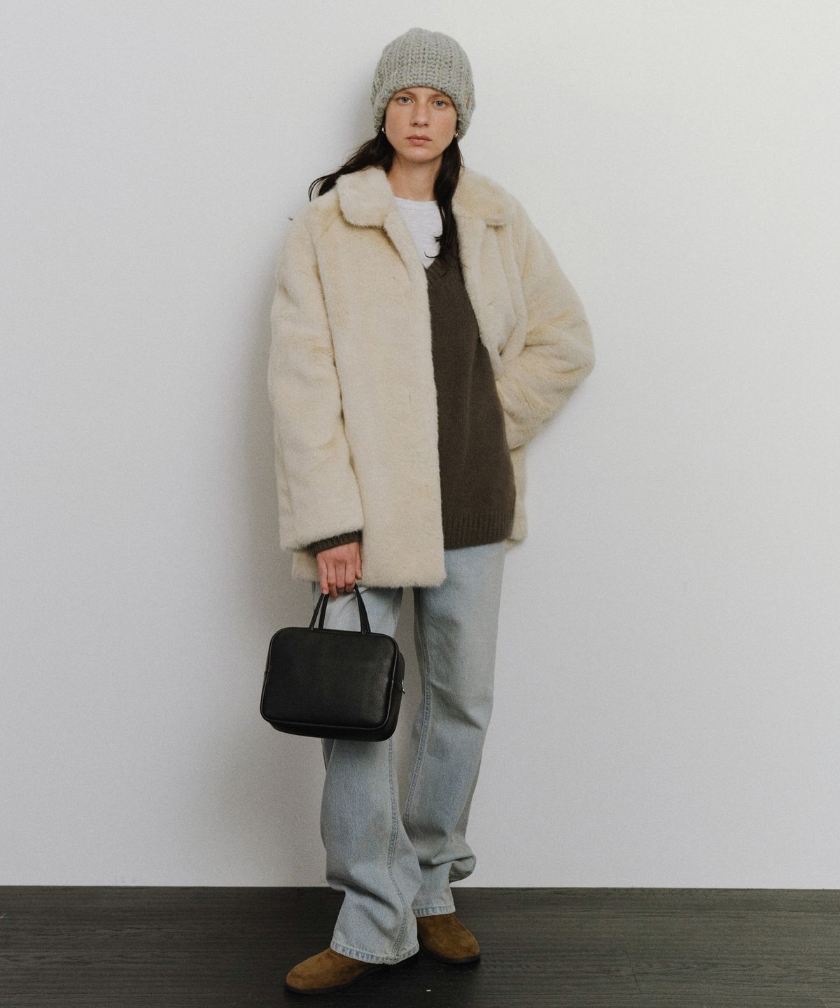 유라고(URAGO) Chloe fur half jacket