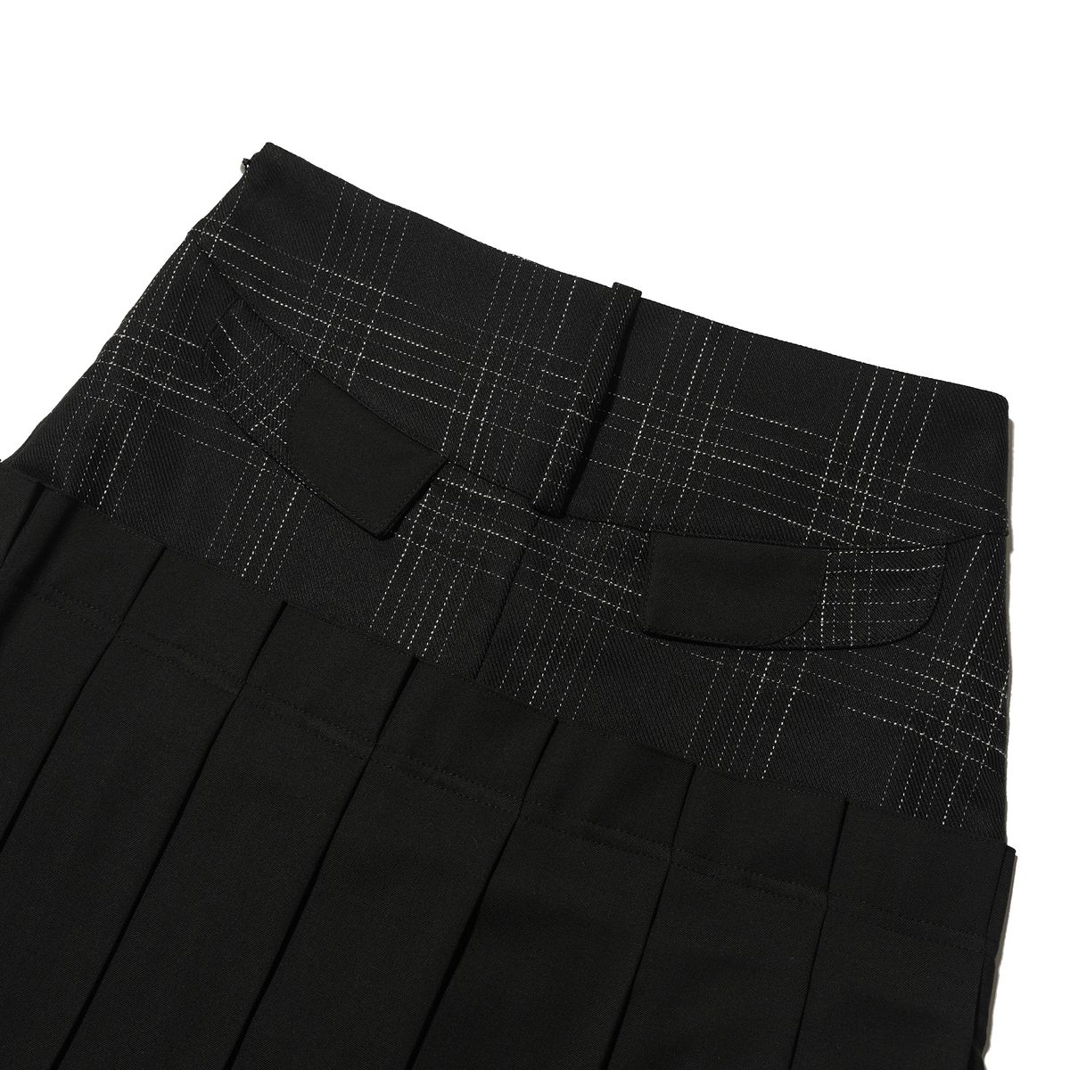 테레루(TERERU) Pleated Layered Skirt Black