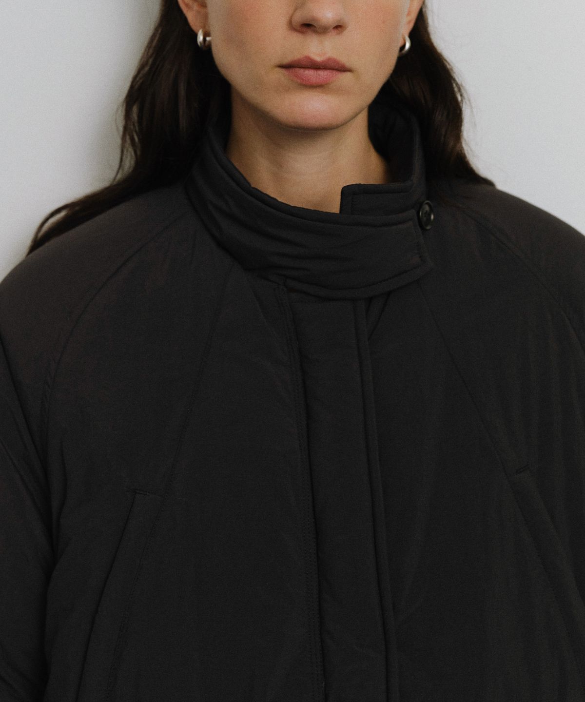 유라고(URAGO) Casual half padded jumper_Black