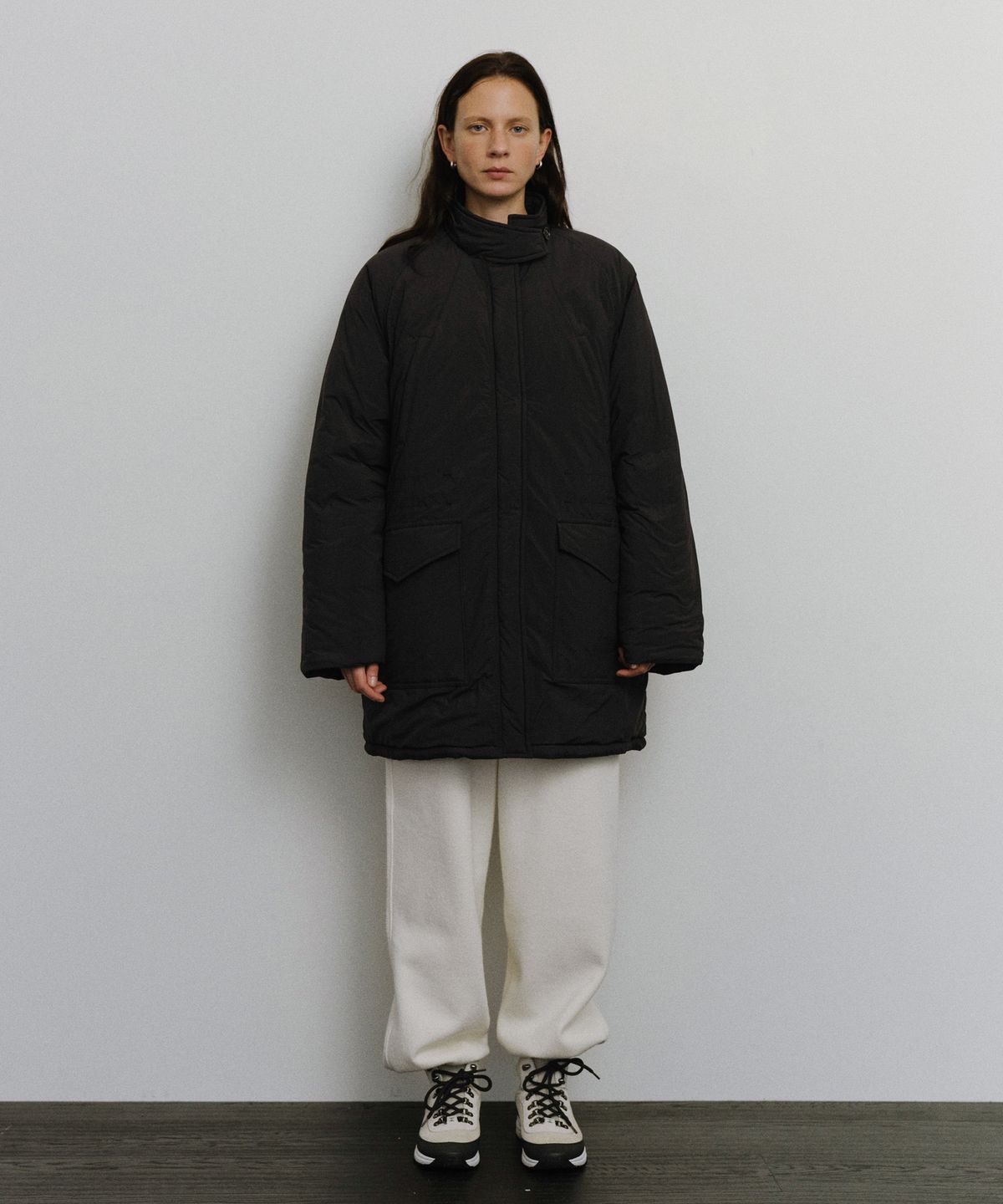 유라고(URAGO) Casual half padded jumper_Black