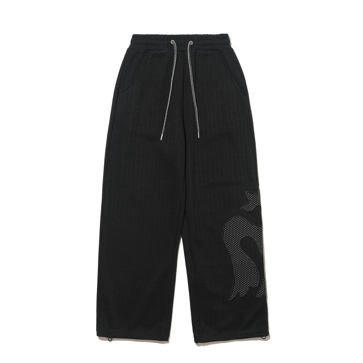 테레루(TERERU) Side applique Pants Black