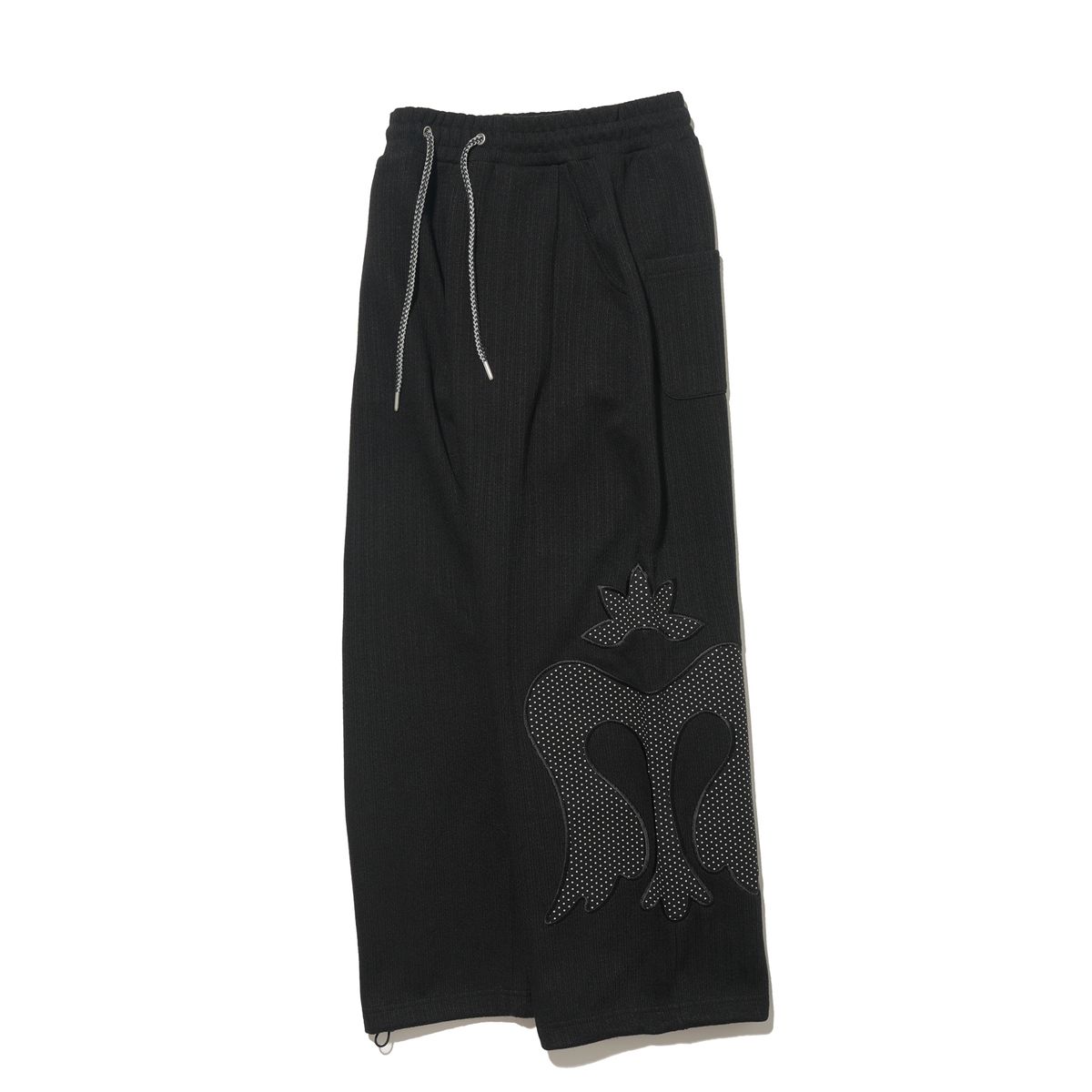 테레루(TERERU) Side applique Pants Black
