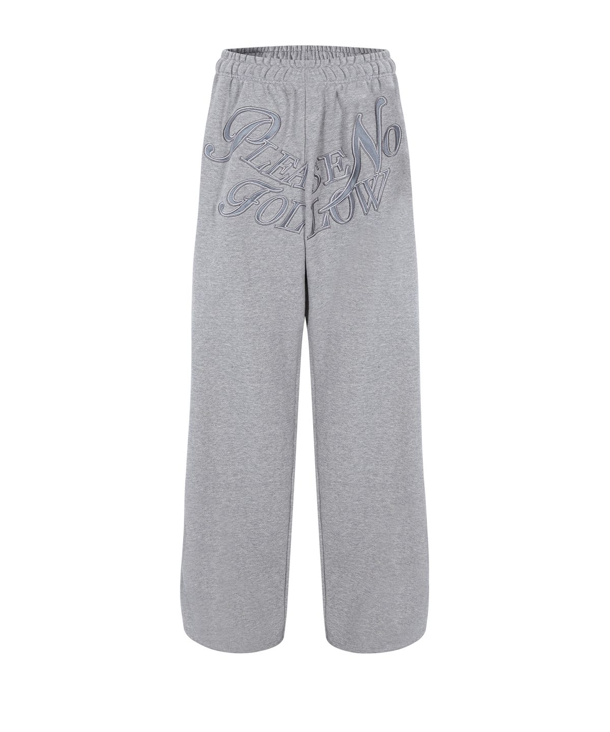 플리즈노팔로우(PLEASENOFOLLOW) Mami Wide Sweat Jogger (Melange Grey)