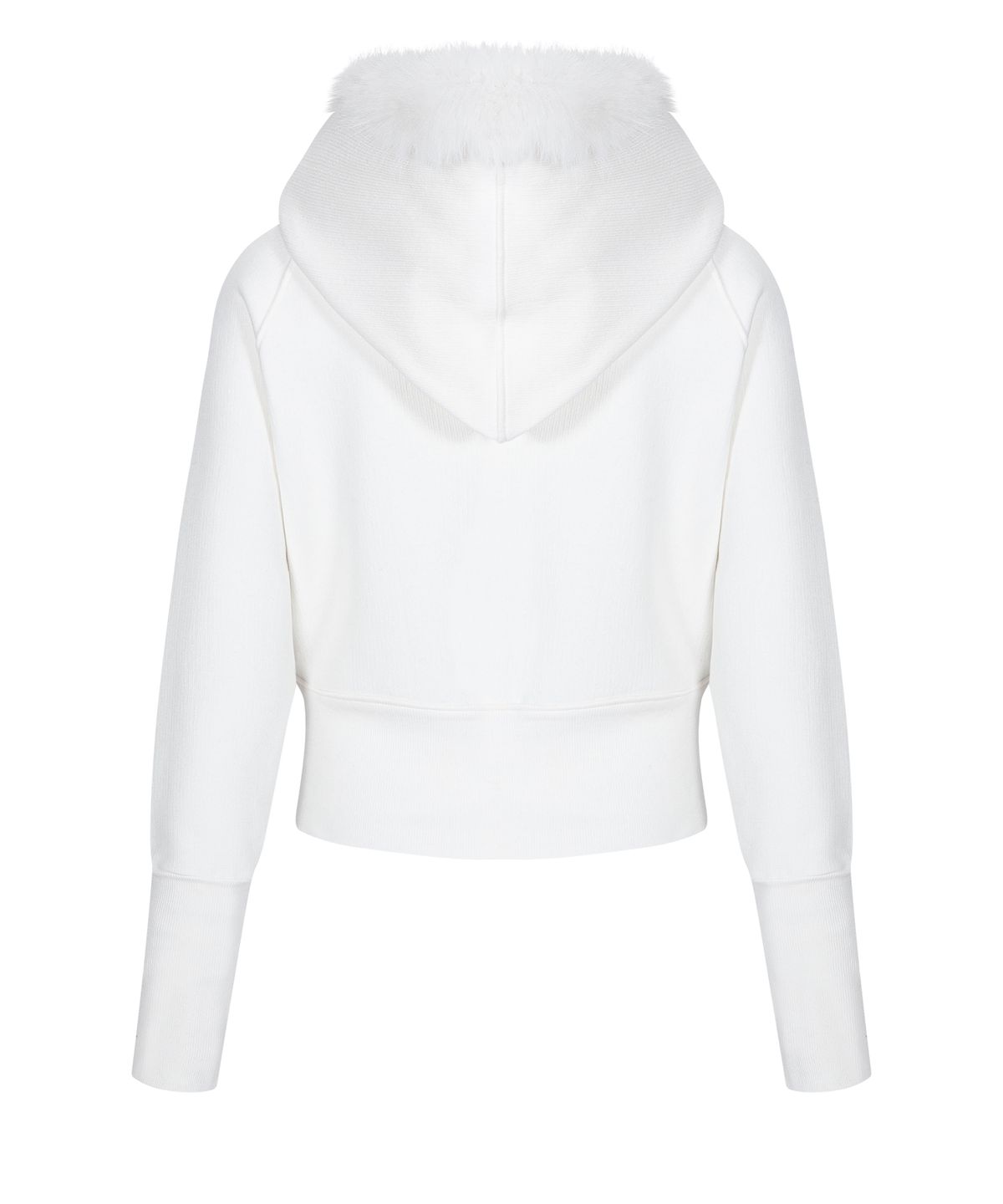 플리즈노팔로우(PLEASENOFOLLOW) Becky Fur Hoodie Jacket (White)