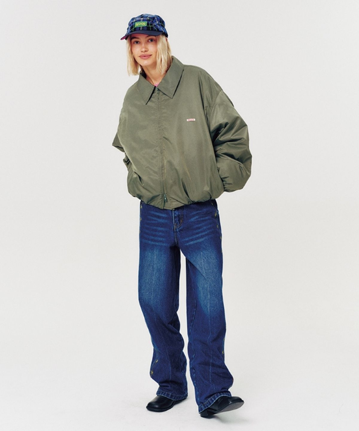 무드베러(MOODBETTER) OVERSIZED BOMBER JACKET KHAKI