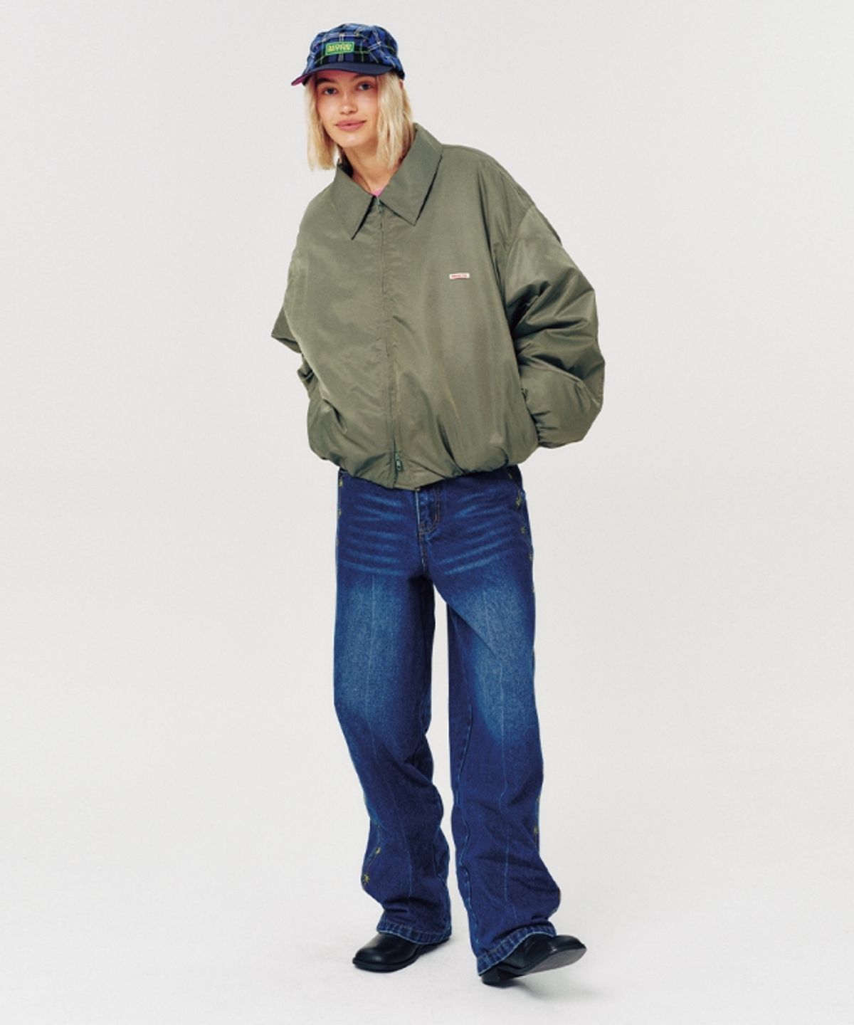 무드베러(MOODBETTER) HANDSTITCH LINE DENIM PANTS BLUE